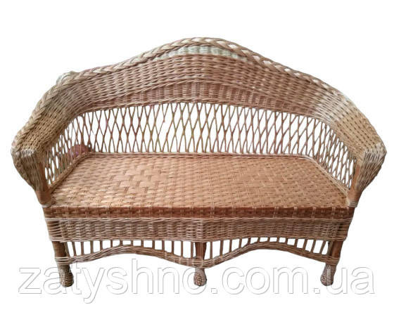 Плетеный диван кофейный низкая спинка Киев - изображение 1