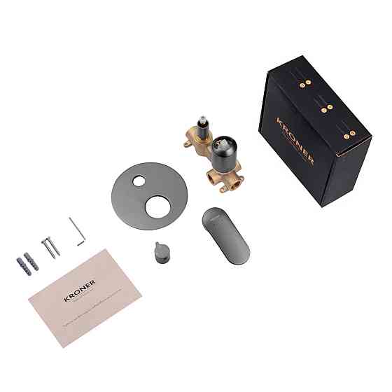 Смеситель скрытого монтажа для душа Kroner Element 211337-5301 графит Киев