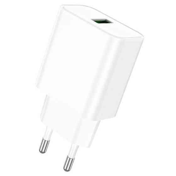 Мережевий зарядний пристрій BOROFONE BA72A Spring single port QC3.0 charger White Київ