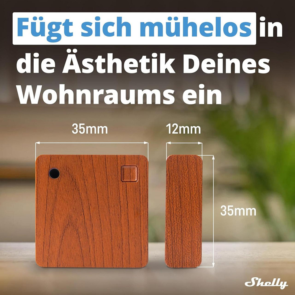 Shelly Blu Door/Window Brown Bluetooth датчик дверей и окон с датчиком освещённости мгновенная реакция iOS Киев - изображение 3