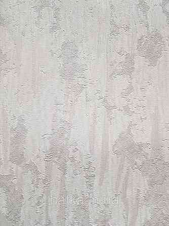 Шпалери вінілові на флізеліні гарячого тиснення DU&KA 1.06х10 вензель основа під штукатурку сірі коричневі Київ
