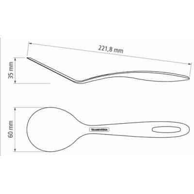 Лопатка кухонная Tramontina Ability Round Black (25166/100) Винница