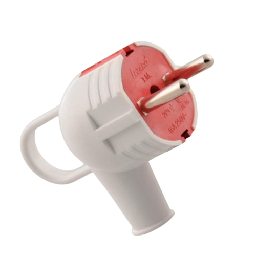 Вилка із заземленням з ручкою білий/червоний Лезард Житомир - изображение 3