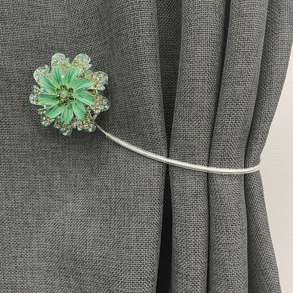 Магніти для штор та гардин "Flowers" набір 2 шт М'ятний (81-219) Київ - фото 4