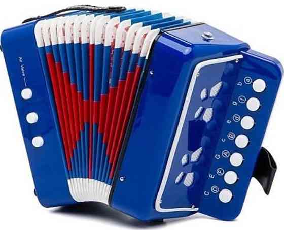 Гармоника Игрушечная Детская как настоящая 20 см, Играет от движения меха Харьков