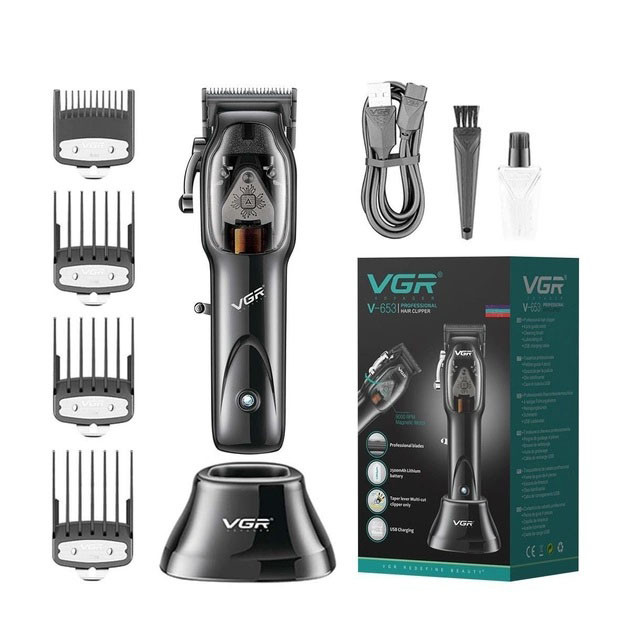 Бритва аккумуляторная для стрижки волос и бороды VGR Hair Clipper V-653 Voyager, Триммер для висков KV-99 Львов - изображение 3