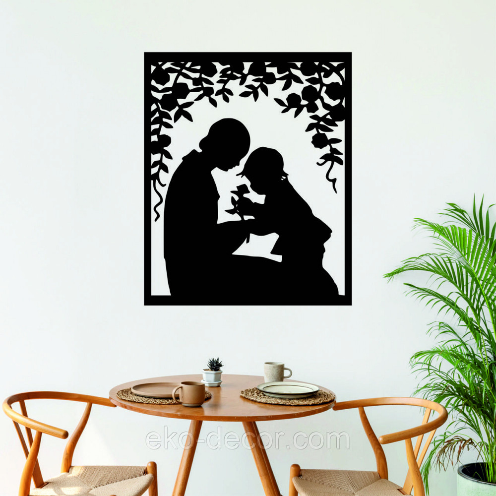 Декоративне настінне Панно «Мати та дитина» Декор на стіну 110*90 см, Чорний Київ - фото 5