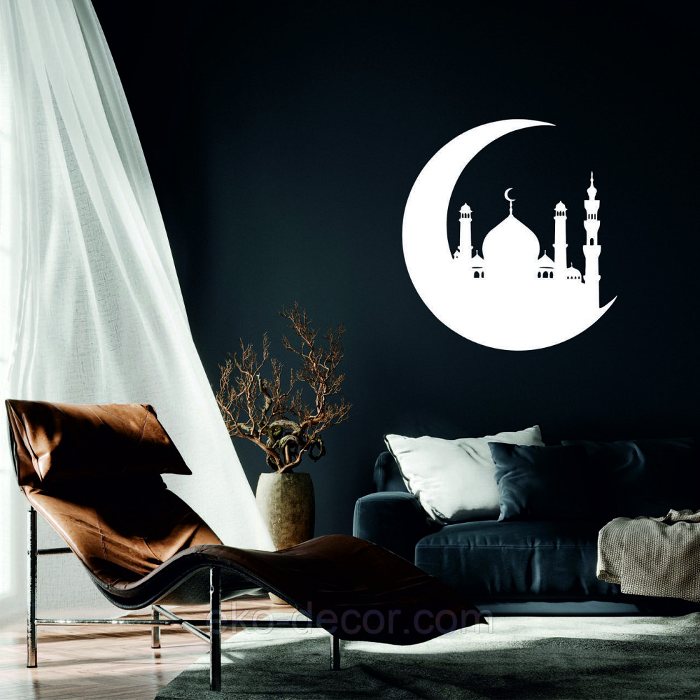 Декоративное настенное Панно «Ислам» Декор на стену 70*70 см, Белый Киев - изображение 1