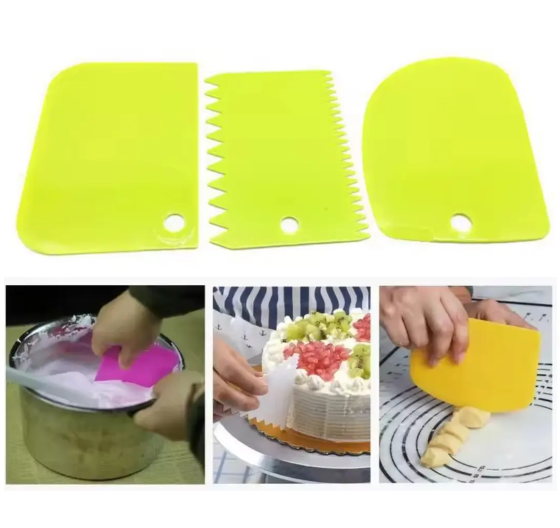 Набор кондитерских шпателей для тортов 3 штуки 8 на 12 салатовый Киев