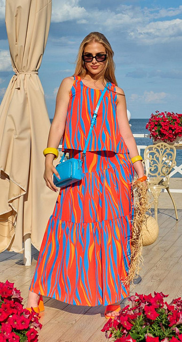 Коттоновий костюм спідниця топ Київ - фото 8