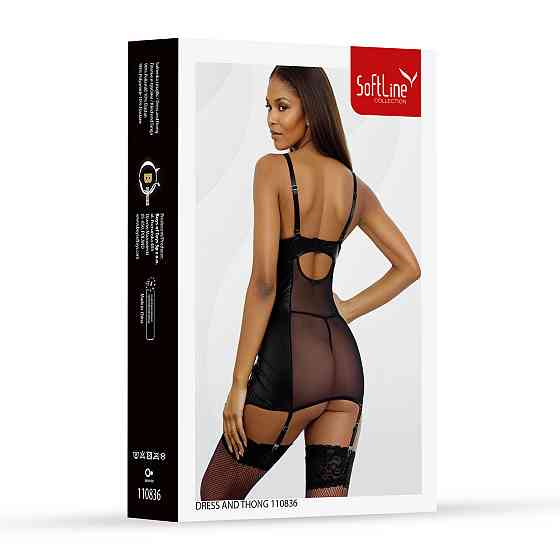 Комплект плаття і трусики - Set dress and thongs 110836, black - XL Sex Aura Київ