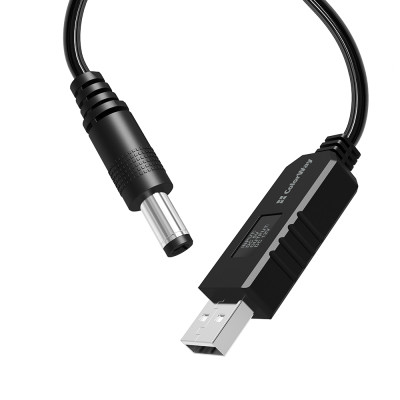 Кабель питания USB to DC 5.5x2.5mm 12V 1.0m black ColorWay (CW-CBUD067-BK) Винница - изображение 12