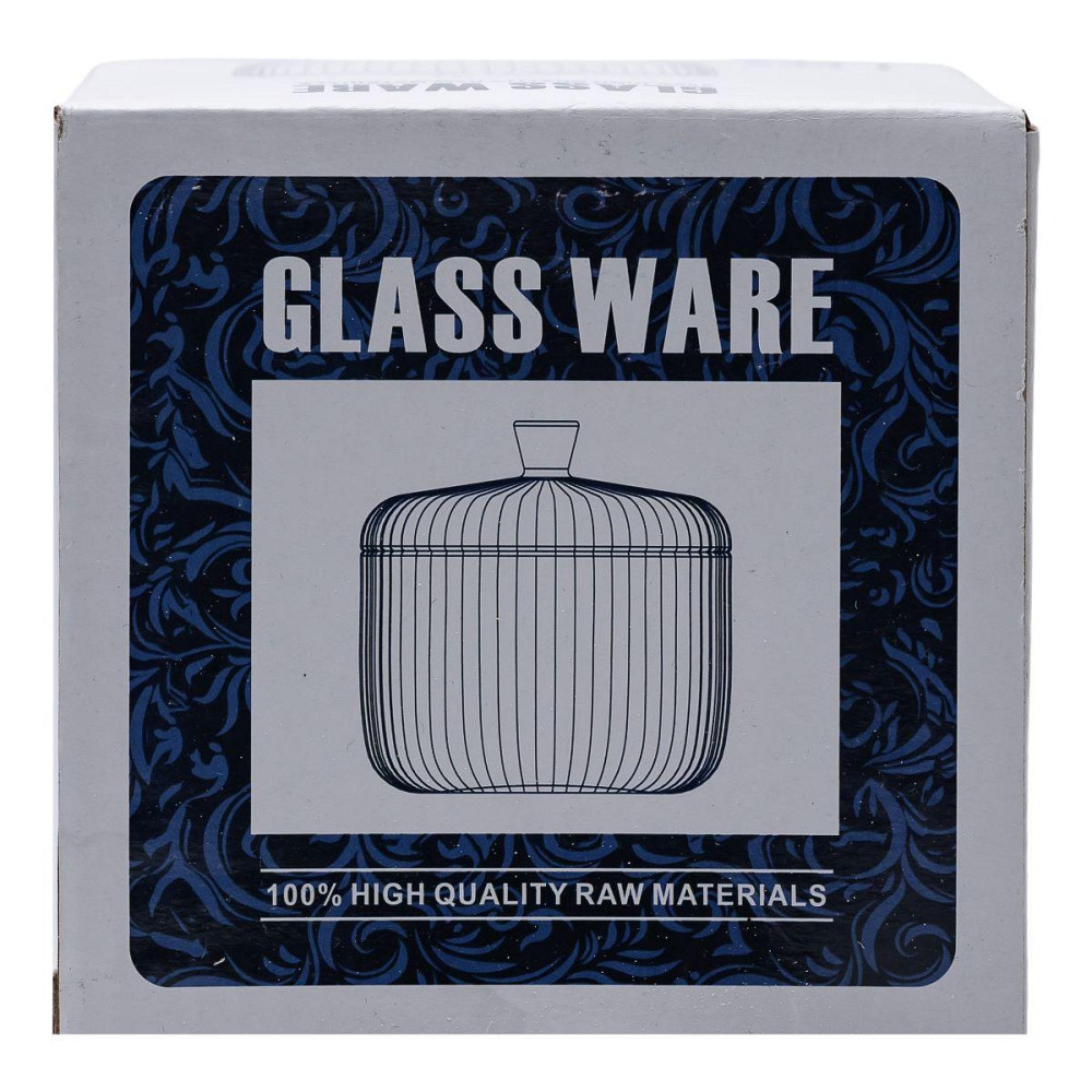 Стеклянная конфетница с крышкой, Ø 9 см Киев - изображение 1