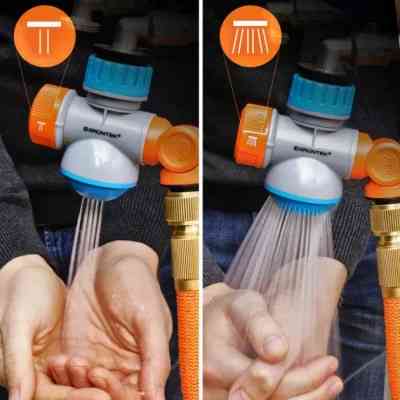 Коннектор для шланга Gruntek многофункциональный с шарнирным штуцером 1/2 " и 3/4" (296222240) Винница