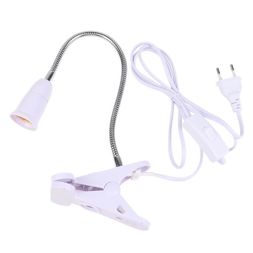 Патрон Е27 с вилкой и выключателем, гибкий удлинитель 20см с прищепкой Вінниця - фото 3