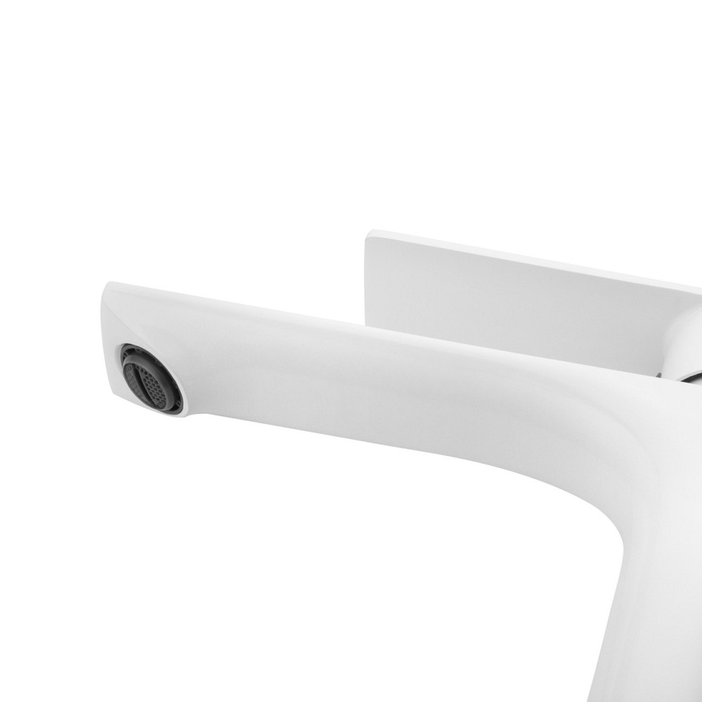 Смеситель для раковины Kroner KRP Jena - W010 белый мат Киев - изображение 8