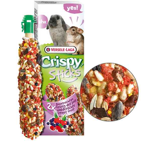 Versele-Laga Crispy Sticks Forest Fruit ВЕРСЕЛЕ-ЛАГА КРИСПИ ЛЕСНЫЕ ФРУКТЫ лакомство для кроликов, шиншилл 2х55г Киев