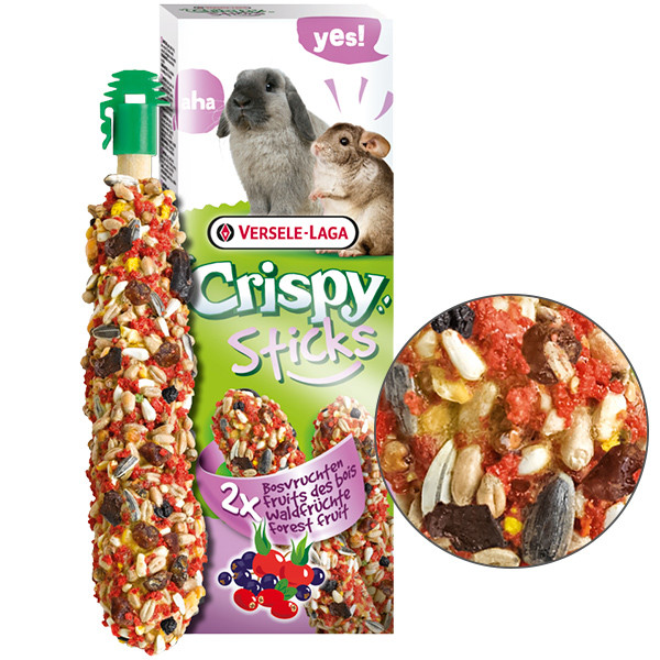 Versele-Laga Crispy Sticks Forest Fruit ВЕРСЕЛЕ-ЛАГА КРИСПИ ЛЕСНЫЕ ФРУКТЫ лакомство для кроликов, шиншилл 2х55г Киев - изображение 1