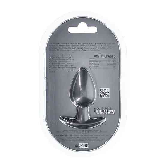 Анальная пробка Smooth Silicone Anal Plug - Medium - 3.1 / 7,9 cm - Gunmetal Sex Aura Киев
