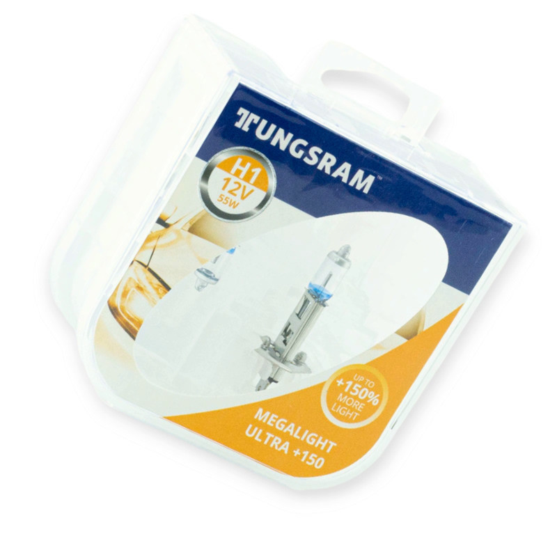Автолампа 12V 55W Tungsram Ultra 150% пласт.бокс H1 Мукачево - изображение 1