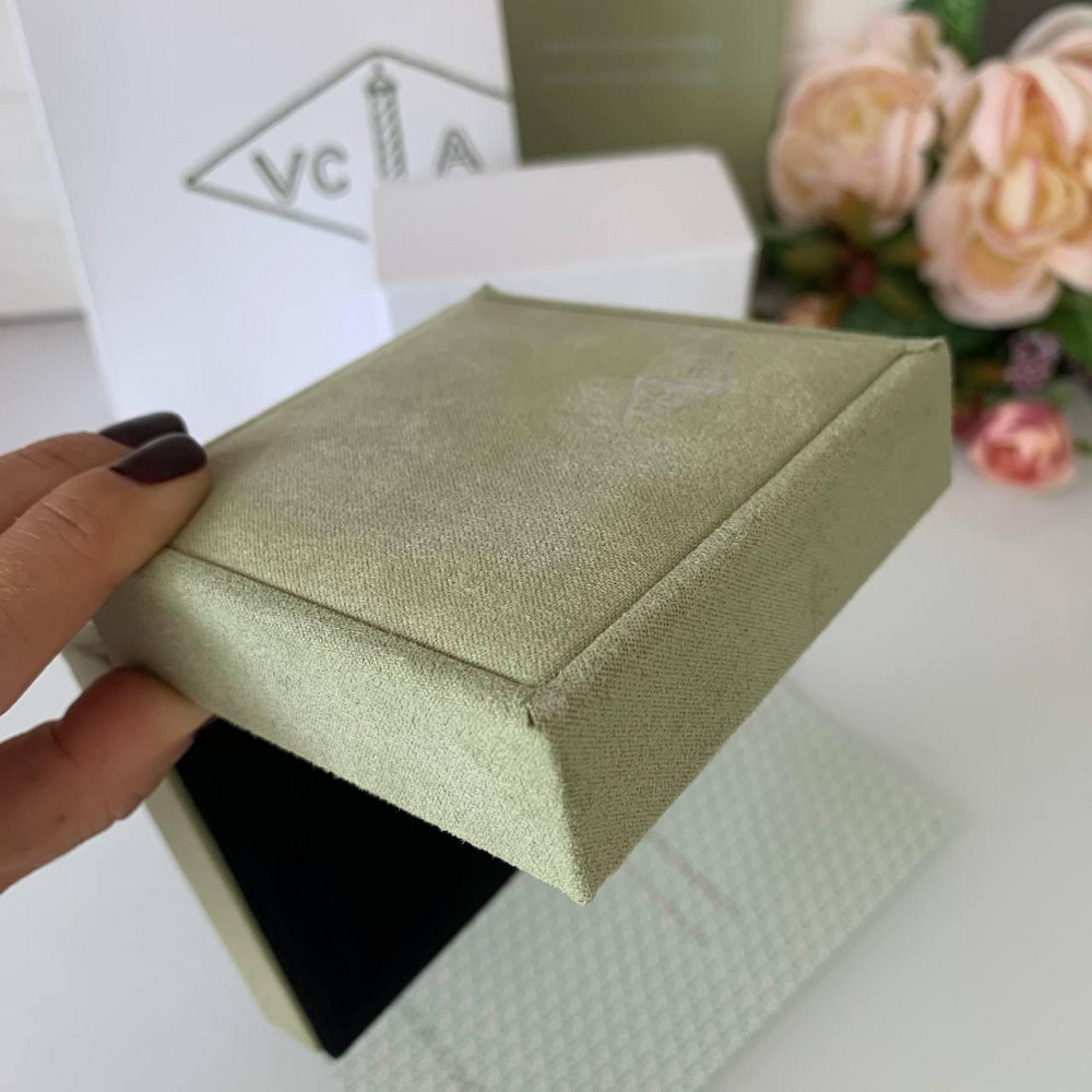 Упаковка преміум Van Cleef Коробочка, всередині замша, футляр, чохол для сертифіката, пакет, стрічка Одеса - фото 5