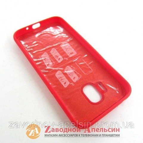 Samsung J2 J250 2018 чехол Silicone cover red Одесса - изображение 2