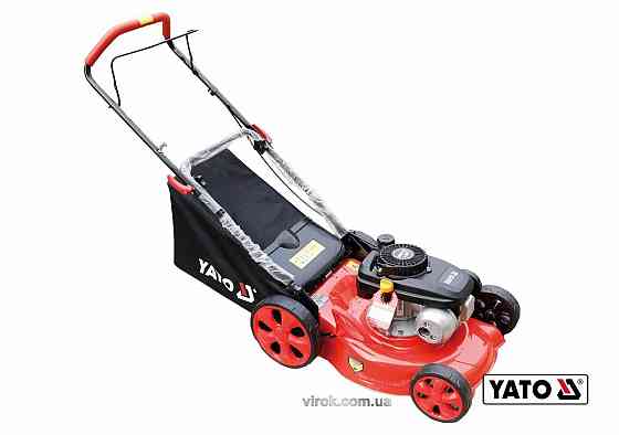 Газонокосарка бензинова YATO 2.2 кВт, 141см3, шир/віс покосу 460/25-75 мм,2800 об/хв Одеса