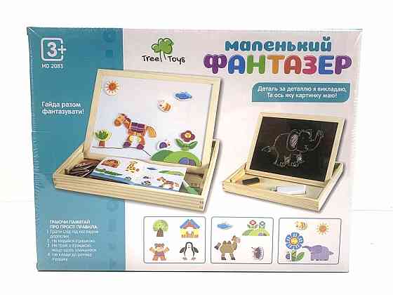Дерев'яна іграшка Tree Toys Маленький фантазер із магнітною мозаїкою (MD 2083 C) Чернігів