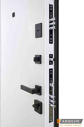 Двери входные, квартирные ABWEHR. Модель 554/0 SUNSET Цвет Черная шагрень / Белый супермат 960 Киев