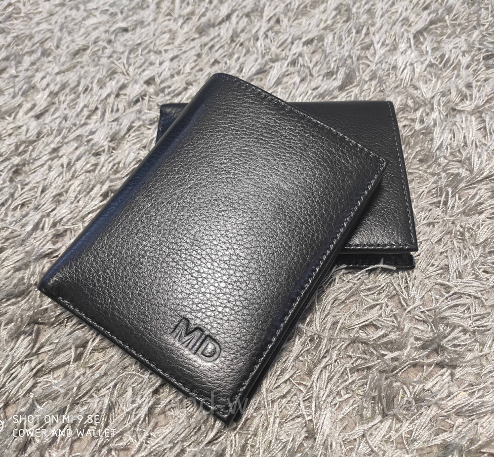 Мужской кожаный кошелек вертикального формата на магнитной фиксации MD 22-633 Киев - изображение 3