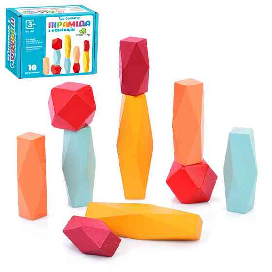 Дитяча дерев'яна гра-балансир MD 1896, 10 фігурок Вінниця