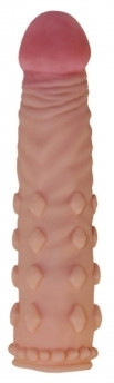 Насадка на член - Pleasure X-Tender Penis Sleeve Add 2" Flesh Sex Aura Київ - фото 3