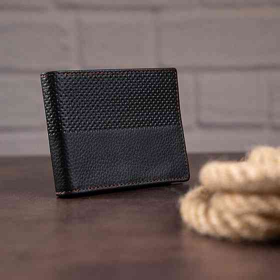 Гаманець чоловічий шкіряний Чорний (Vintage) Київ