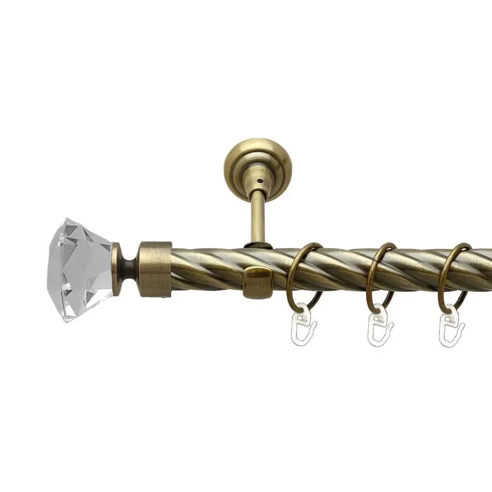 Карниз Orvit Спектралія металевий однорядний відкритий скручена труба кільце металеве Антик 25 мм 240 см Львов - изображение 1