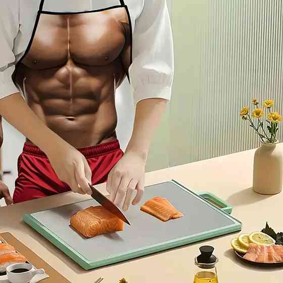 Фартух чоловічий прикольний Мускулистий торс 74 на 54 см різнобарвний Київ