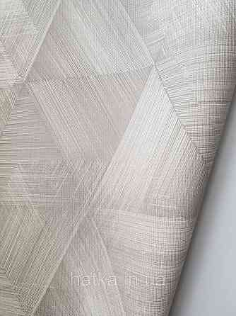 Шпалери метрові вінілові на флізеліні Sintra Vila геометрія фігури трикутники 3д коричневі 535646 Київ