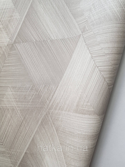 Шпалери метрові вінілові на флізеліні Sintra Vila геометрія фігури трикутники 3д коричневі 535646 Київ - фото 1