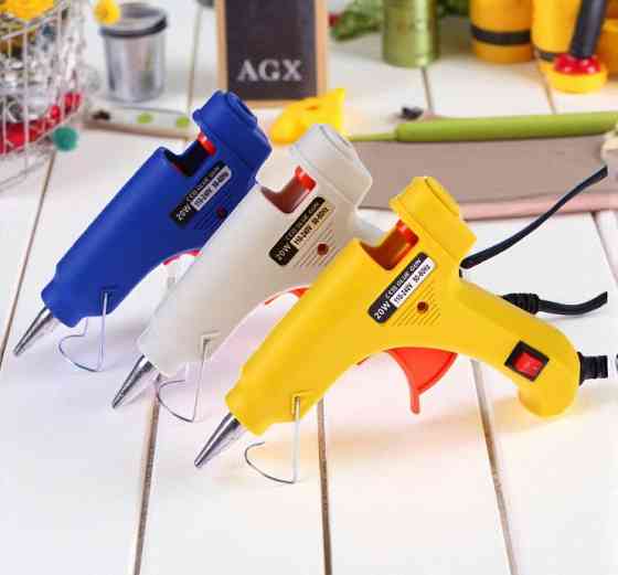 Клеевой пистолет Wild Wolf YL-20W под тонкие 7мм Белый, Розовый, Синий, Жёлтый Днепр