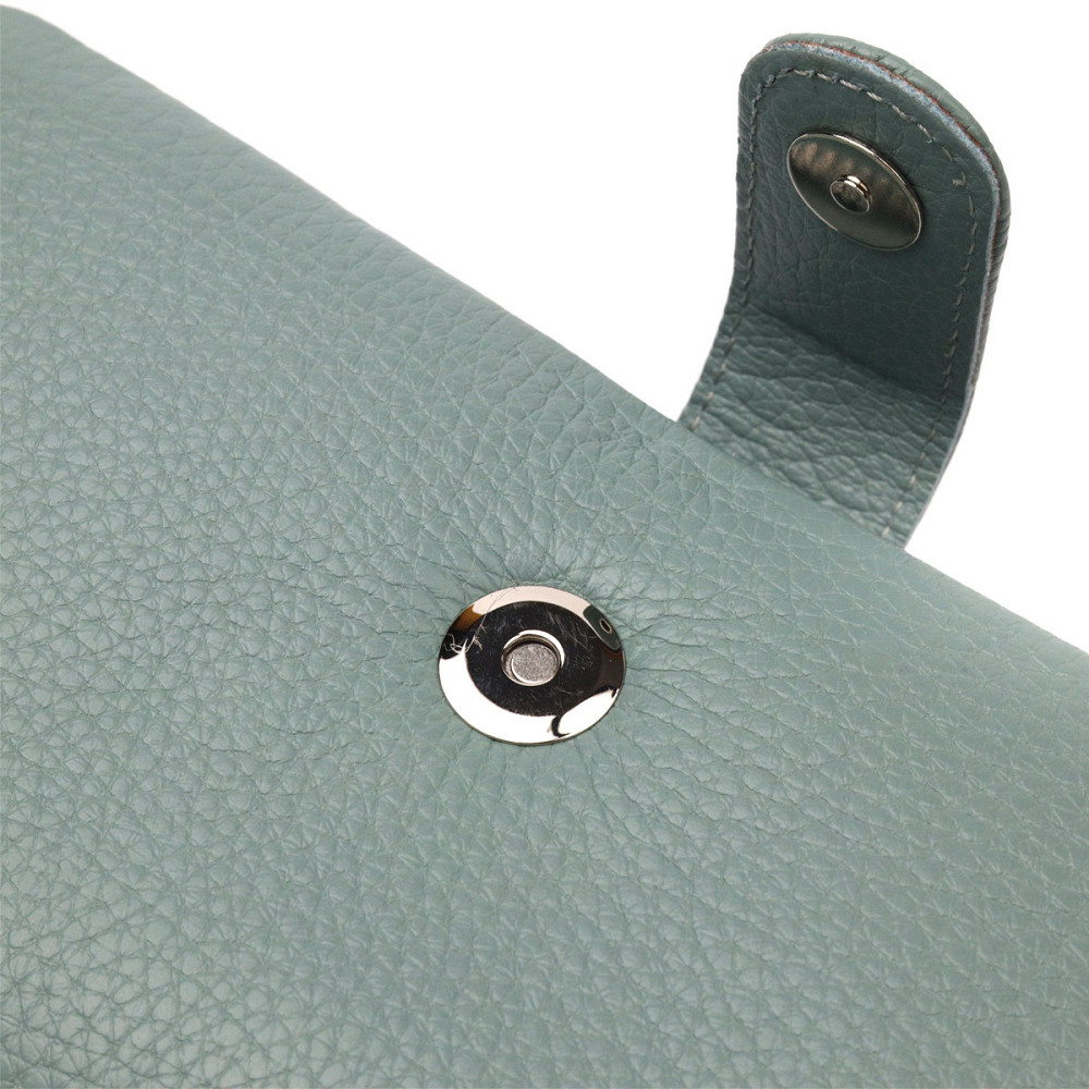 Интересное женское портмоне из натуральной кожи KARYA 21000 Серо-голубой Киев - изображение 7