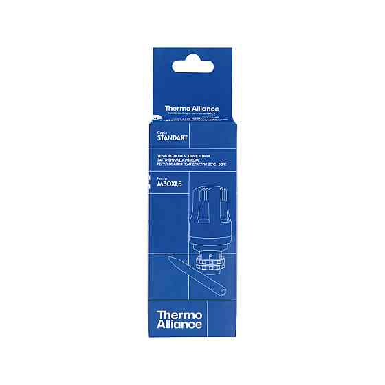 Термоголовка Thermo Alliance Standart М30х1,5 (20-50℃) с выносным датчиком TAS34150 Киев