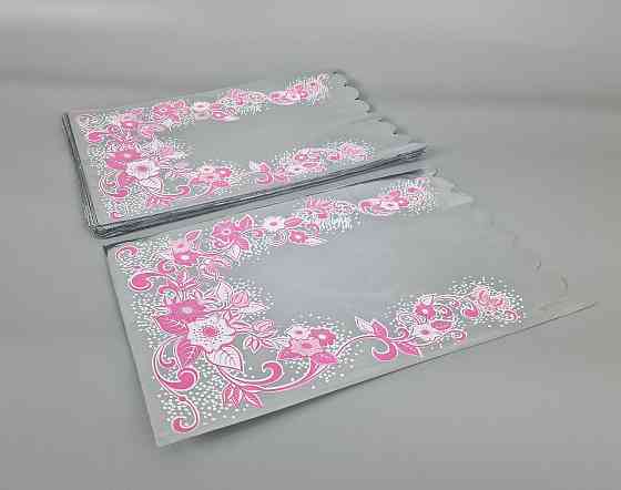 Пакет с рисунком для упаковки подарков   (25*40) №427 (1) фольгированный (ажурный) 