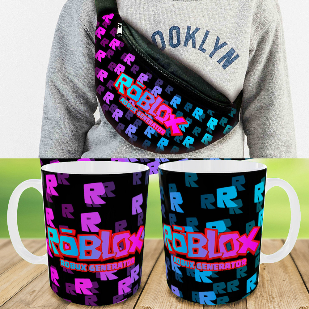 Подарунковий набір: Сумка-бананка + Кружка Роблокс "Roblox", дитячий, для хлопчика (00199) Київ - фото 1