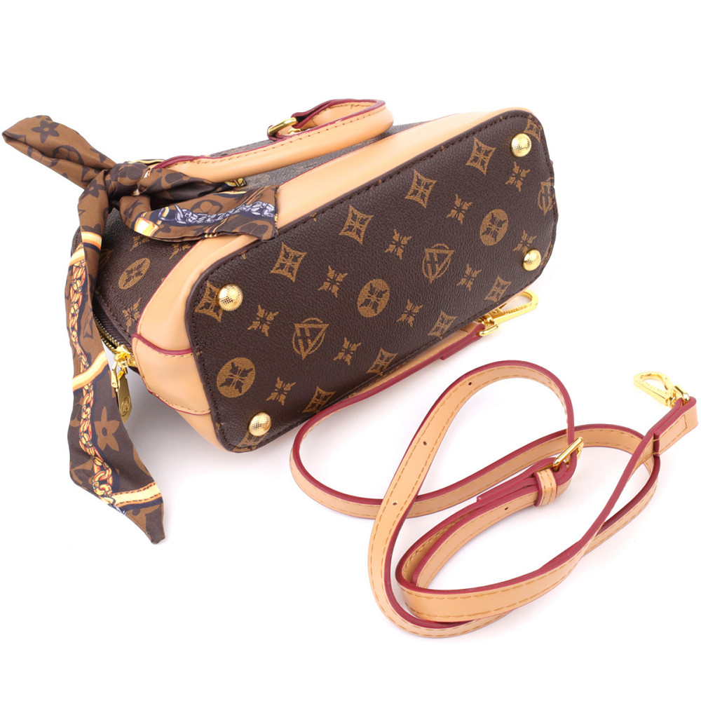 Каркасна жіноча сумка з екошкіри Vintage sale_15152 Коричневий Київ - фото 4