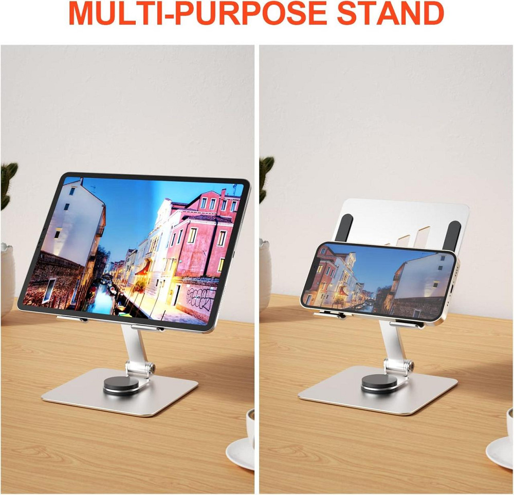 Держатель для планшета Firschoie bg-087 Серебристый алюминиевый складной регулируемый 4–12.9