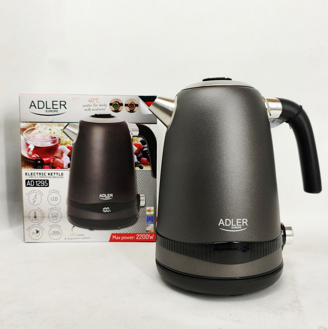 Чайник металевий Adler AD 1295 1.7л 1850Вт електричний з терморегулятором 40-100 ° С Gray IA-44 Львів - фото 19