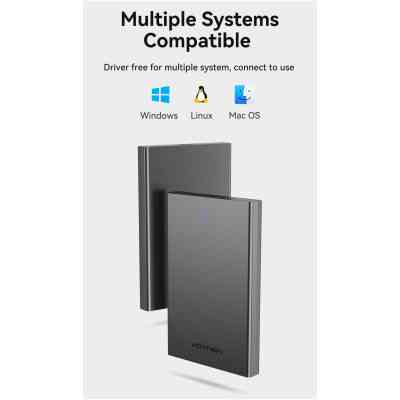 Кишеня зовнішня Vention 2.5" HDD/SSD USB 3.0 Micro-B Black (KPAB0) Вінниця