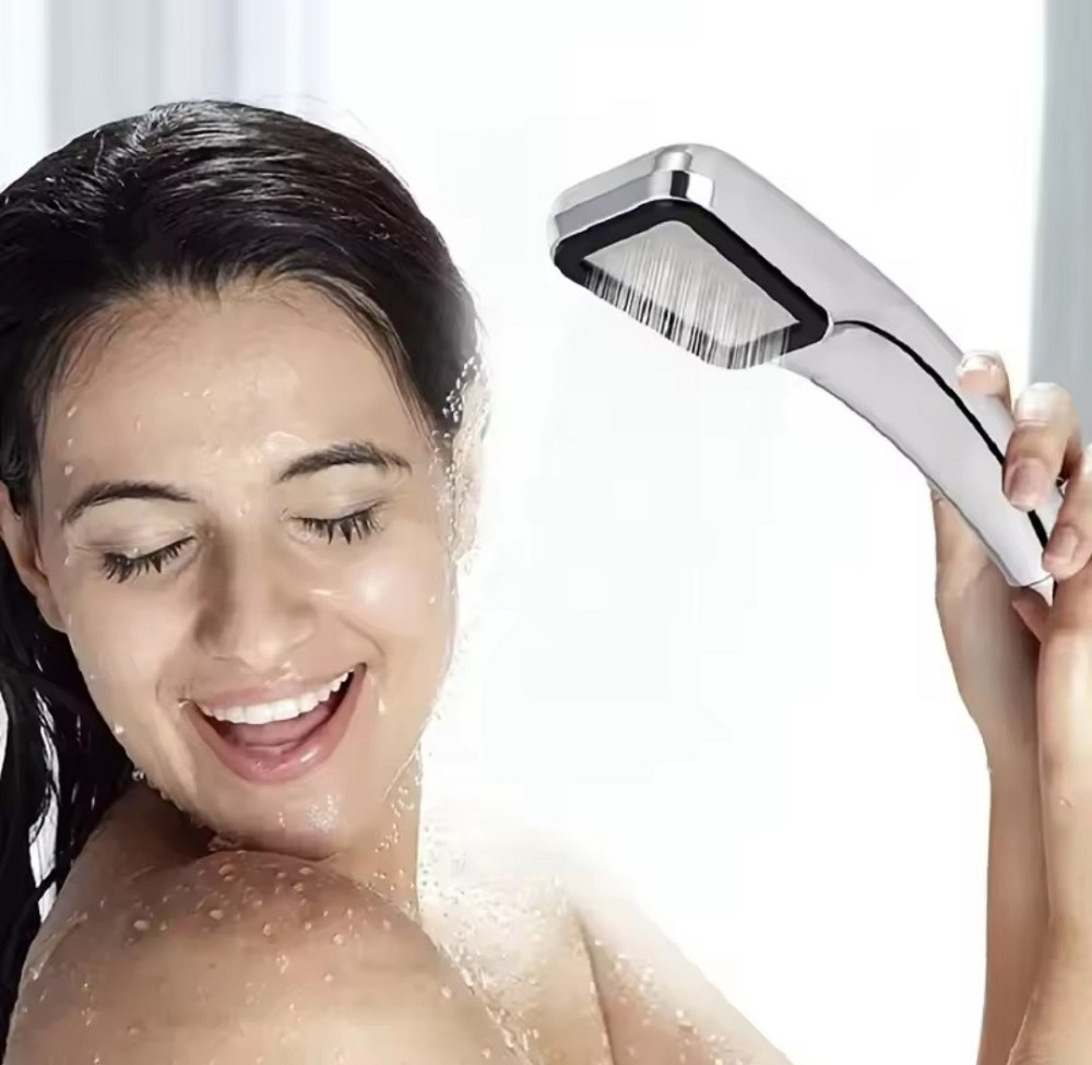 Універсальна душова лійка прямокутна 6 на 22 см срібляста Київ - фото 2