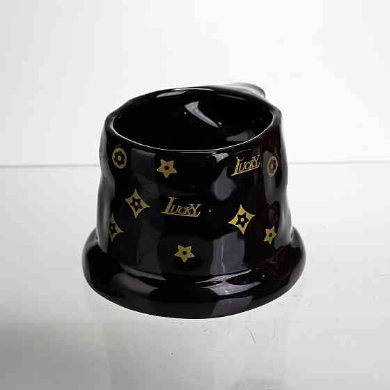 Чашка порцелянова 500 (мл) оригінальна кружка на подарунок чашка для чаю та кави Чорний FM-11B Коломия