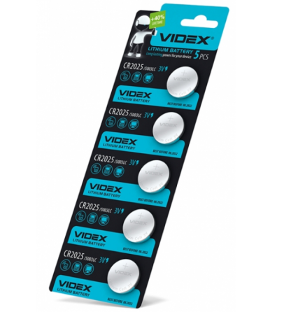 Батарейка CR2025 (бл-5шт) Videx Житомир