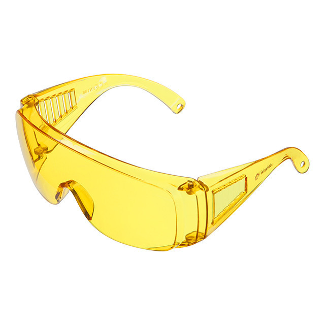 Окуляри захисні, жовті, лінзи полікарбонат, заушники полікарбонат, захист від удару, оптичний клас 1 INTERTOOL SP-0082 Киев - изображение 3